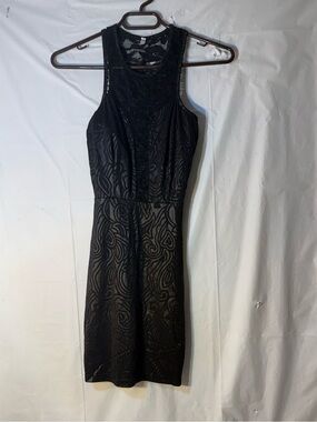 Alt. B women’s Dress swirl patterned lace overlay size small